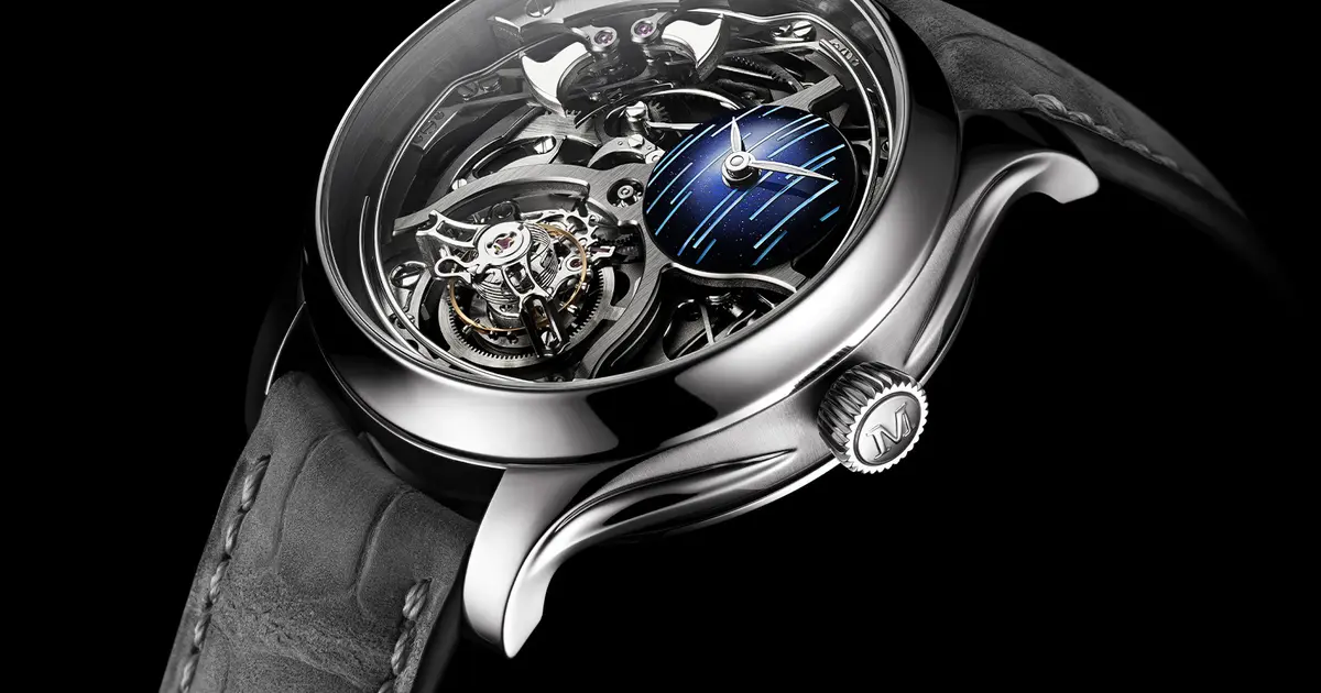 H. Moser & Cie. Endeavour Minute Repeater Cylindrical Tourbillon Skeleton “Cosmic Rain”