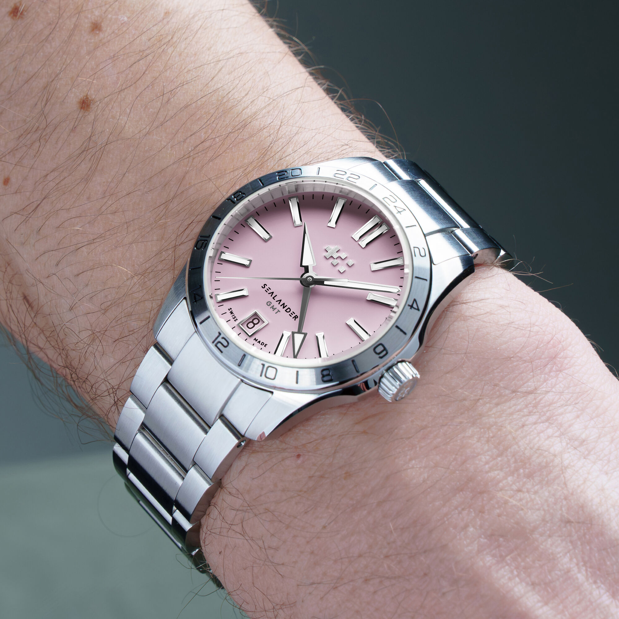 Christopher Ward Opens Pre-Orders on a Pink-Dial 39mm C63 Sealander GMT at $1,620